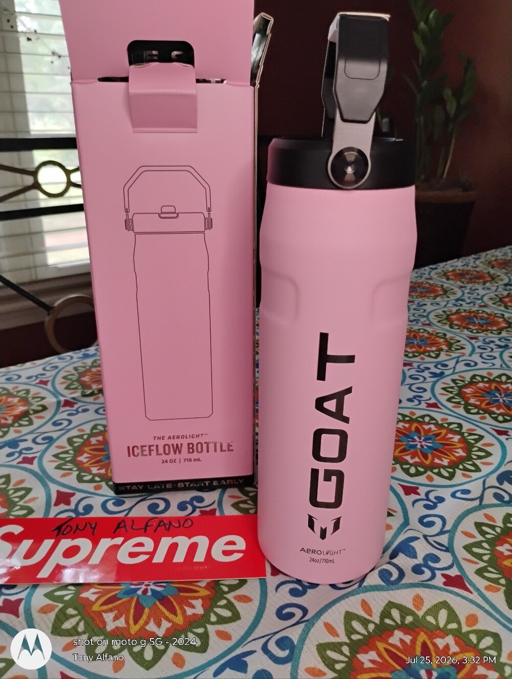 Stanley x Messi GOAT Pink 24oz Iceflow BNIB - In Hand Ships Fast